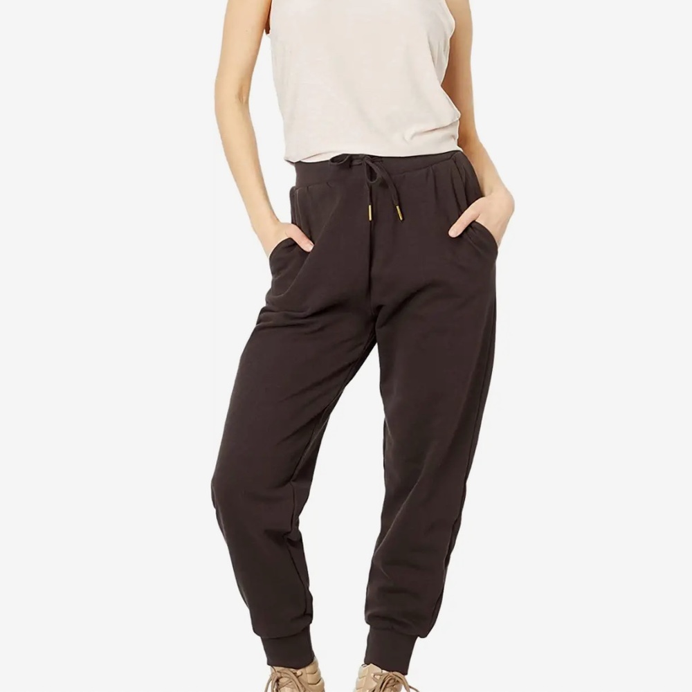We Wore What Terry Jogger in Chocolate Black